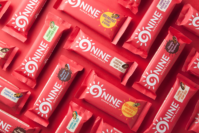 9Nine零食品牌logo設計，食品包裝設計