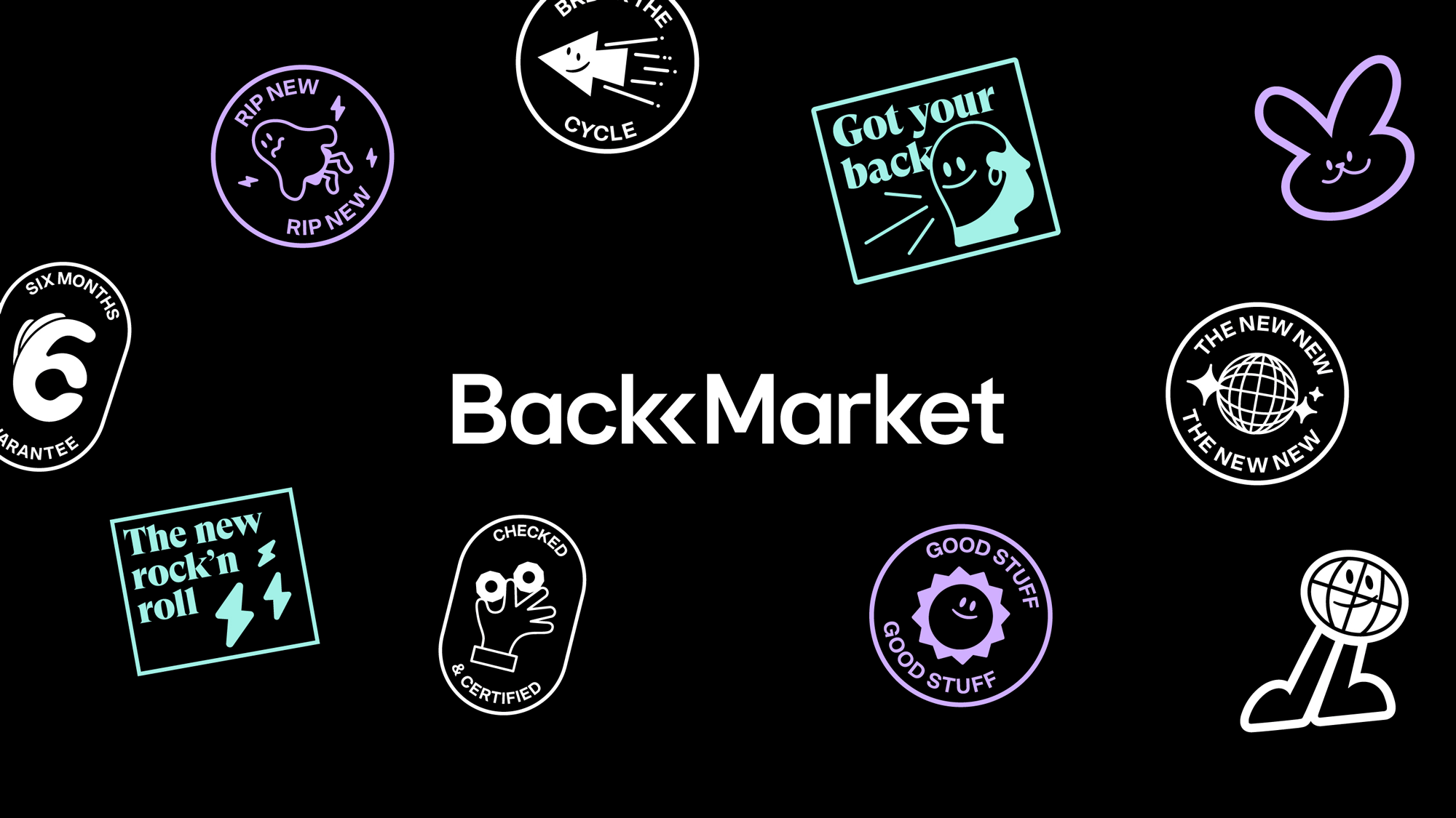 Back Market電子設備翻新服務商公司vi設計，圖標設計